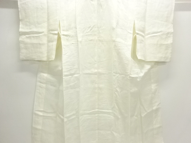 アンティーク　本麻透かし織芝草模様長襦袢